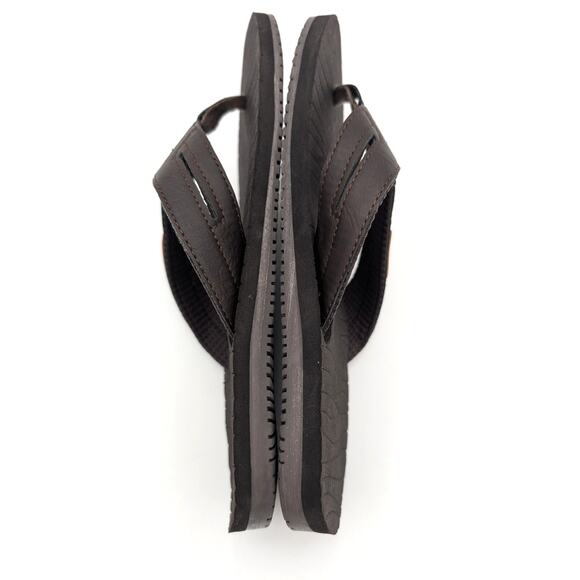 Flojos Waverunner Men's Sporty Flip Flop Sandal Textured Brown Size US7 EU41 - Picture 5 of 10